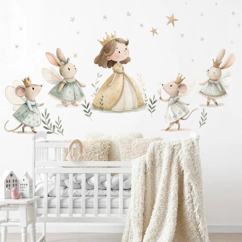 Decoração de parede - Pequenas princesas no prado