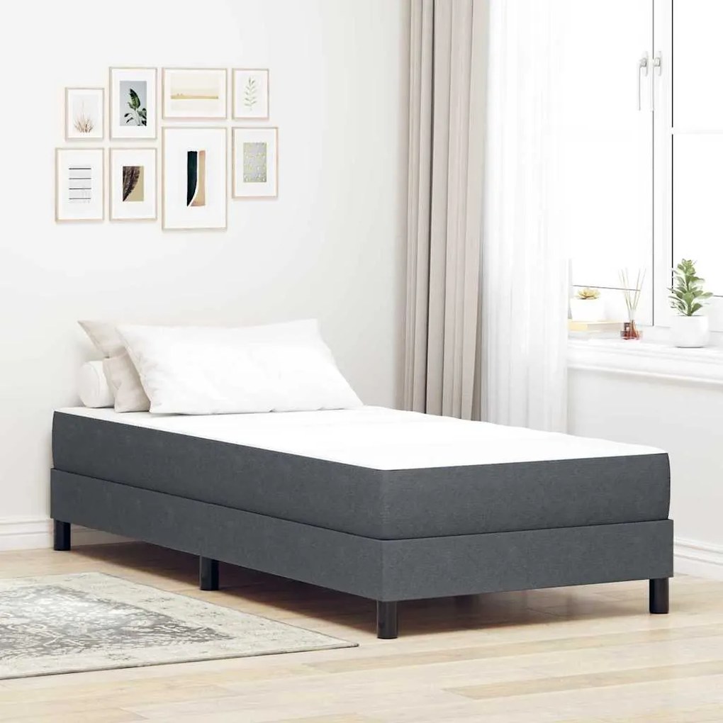 Colchão de Molas Pocket vidaXL Cinza Escuro Médio 100x200x20 cm em Tec