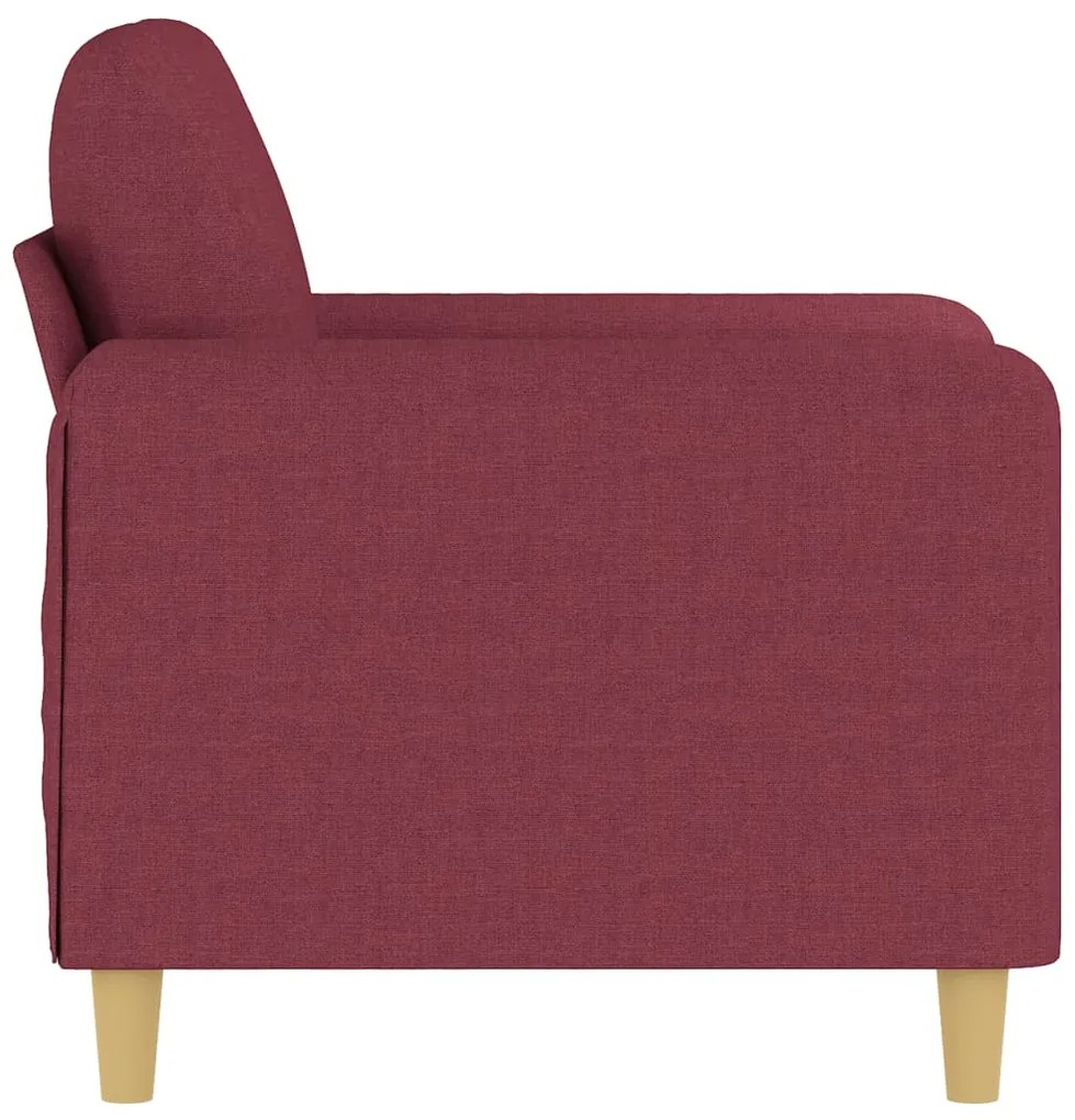 Poltrona 60 cm tecido vermelho tinto
