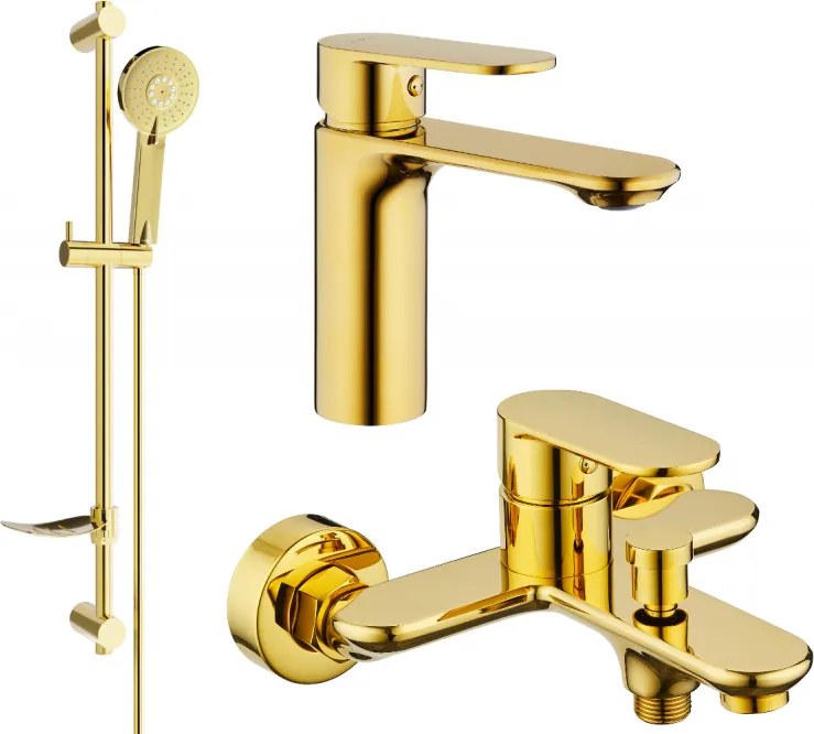 Mexen Milo Conjunto de banho DF40, dourado - 71303DF40-50