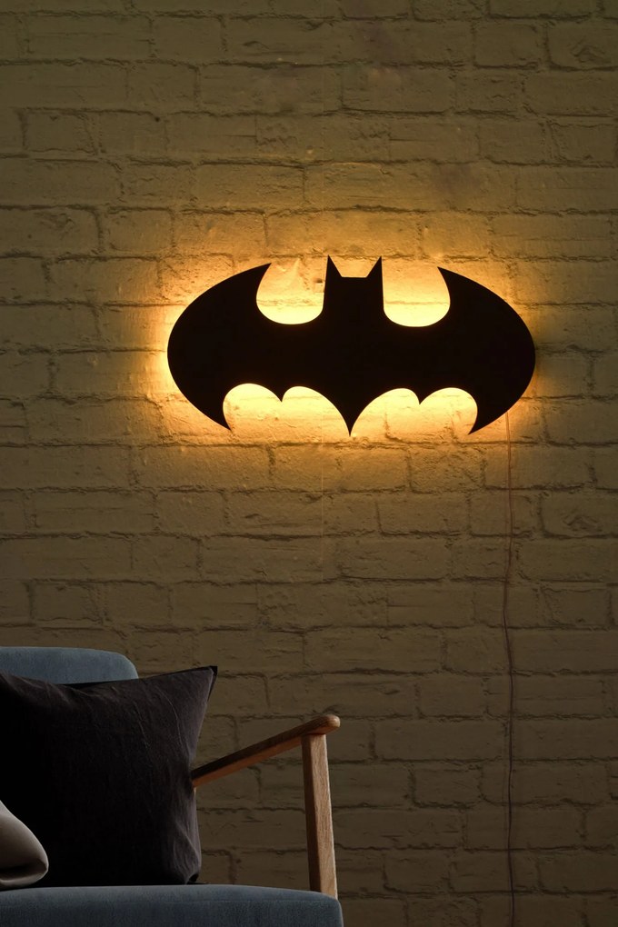 Iluminação Decorativa LED Batman – Amarelo – 50 x 25 cm