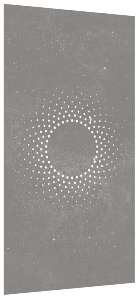 Decoração p/ muro de jardim 105x55 cm aço corten design sol