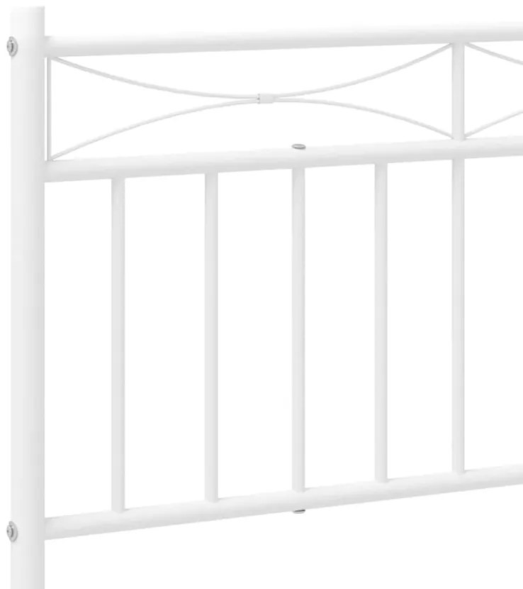 Estrutura de cama com cabeceira 100x190 cm metal branco