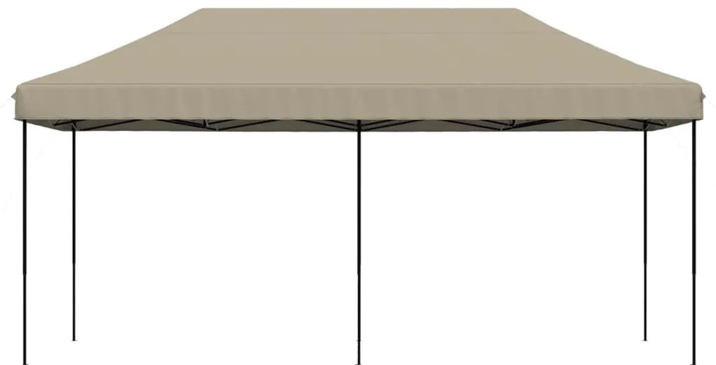 Tenda p/ festas pop-up dobrável 580x292x315cm cinza-acastanhado