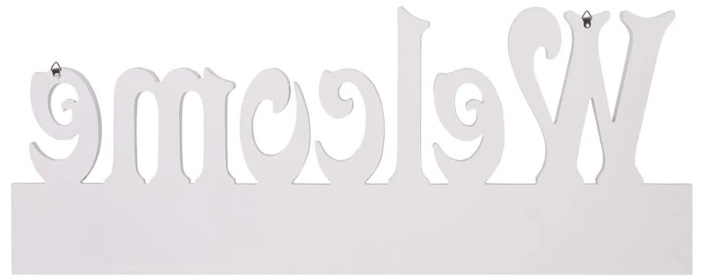 Cabide de parede WELCOME 74x29,5 cm branco