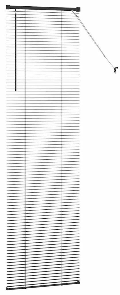 Persiana de Janela com cortinas Outros Manual Preto 60 x 220 cm Alumín