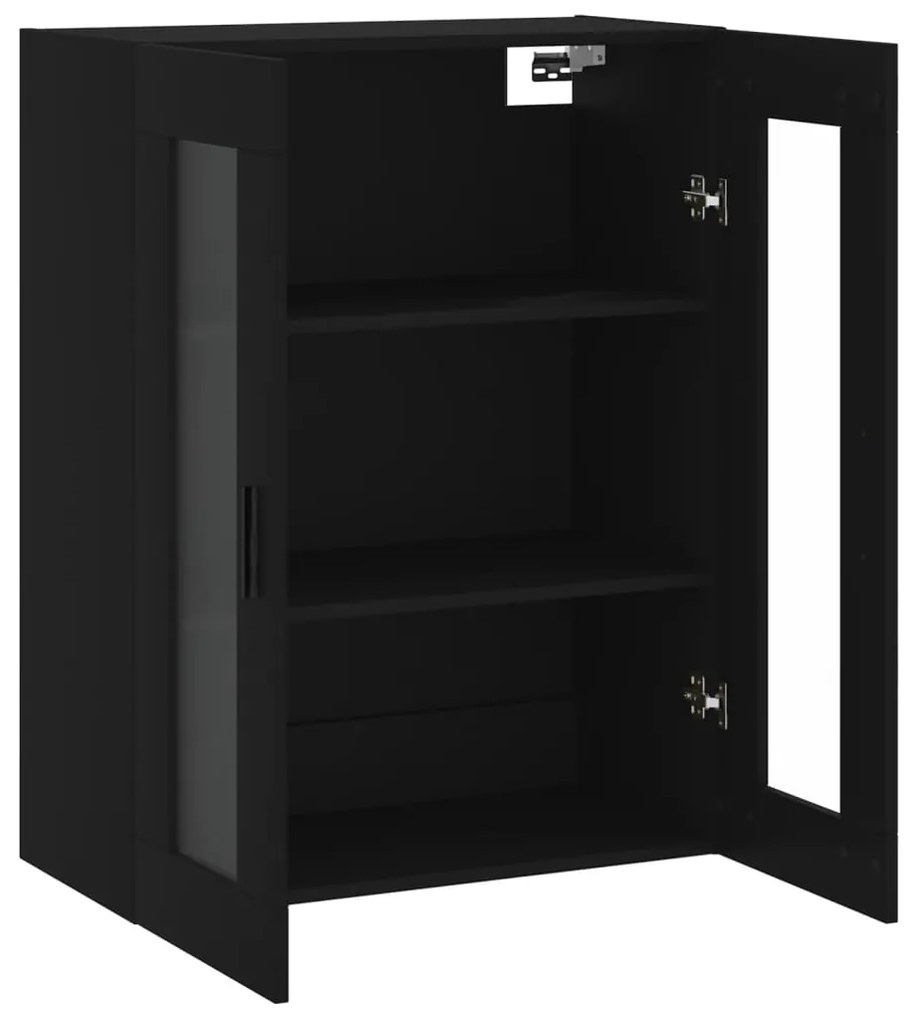 Armário de parede 69,5x34x90 cm preto
