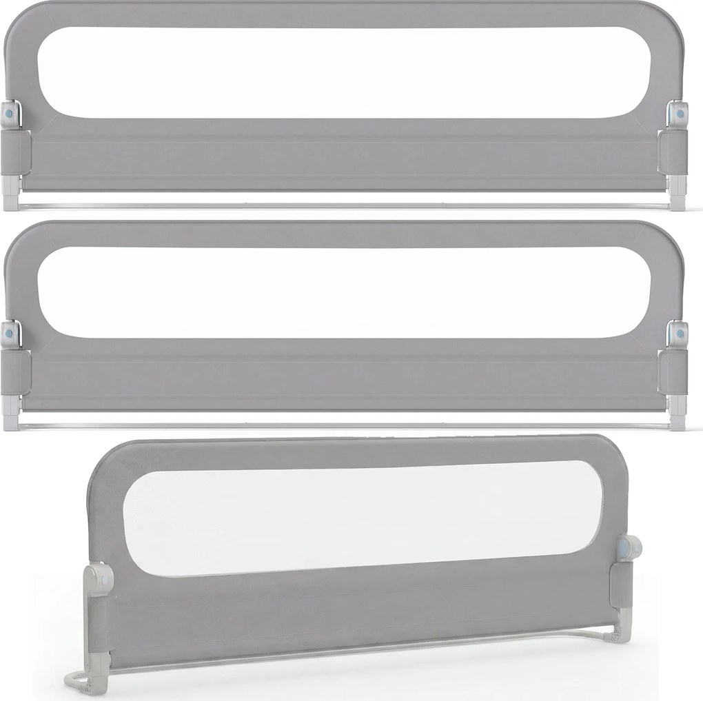 Conjunto 3 Barras dobrável para cama infantil Inclui 2 peças de 198 cm e 1 de 178 cm com capa removível em tecido Oxford, base em forma de U e correia