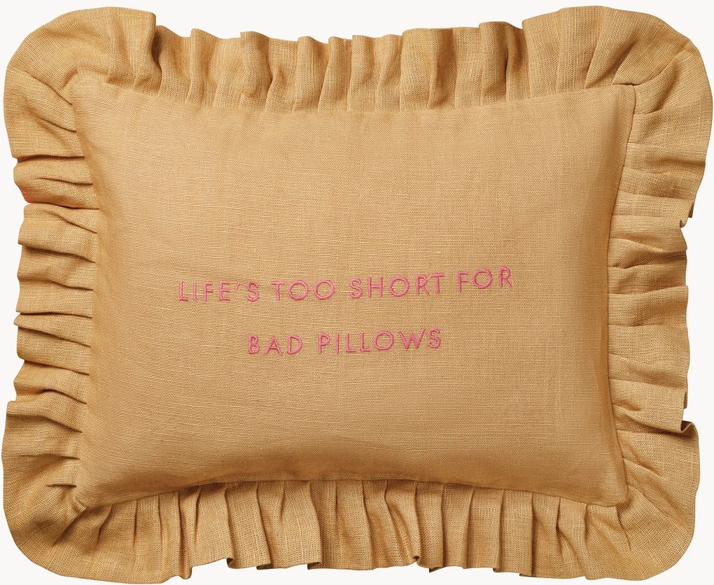 Capa de almofada em algodão artesanal Quote