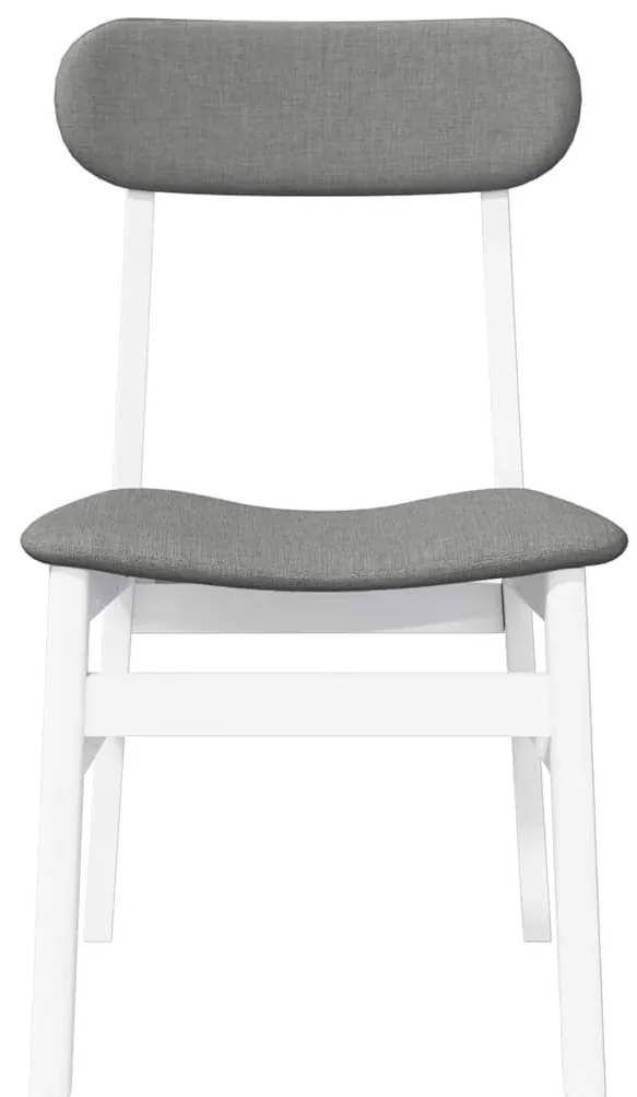 Cadeiras de jantar com almofadões 2 pcs madeira maciça branco