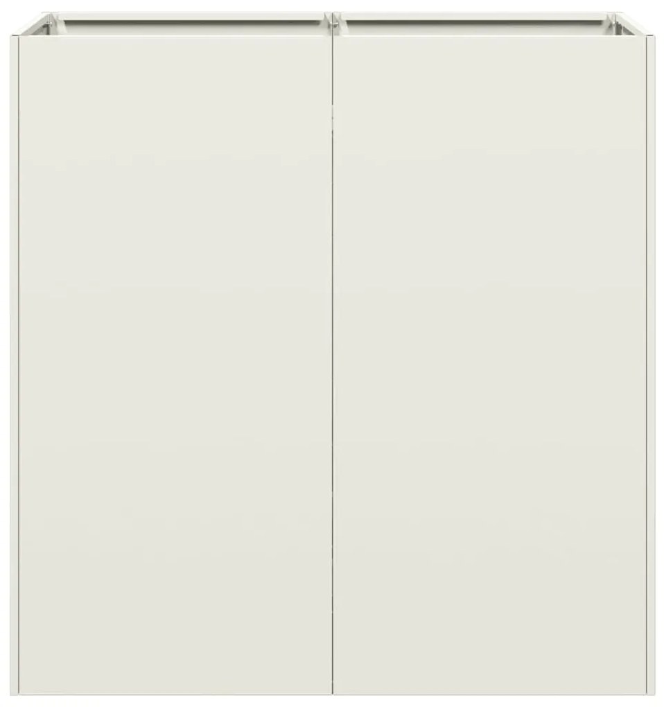 Vaso floreira 80x40x80 cm aço laminado a frio branco