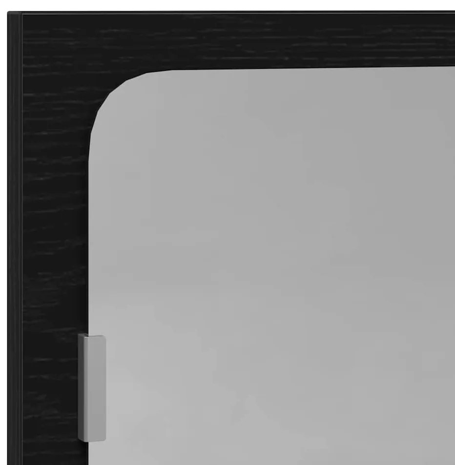 Espelho de Casa de Banho vidaXL em Carvalho Preto 60x10,5x37 cm em Mad