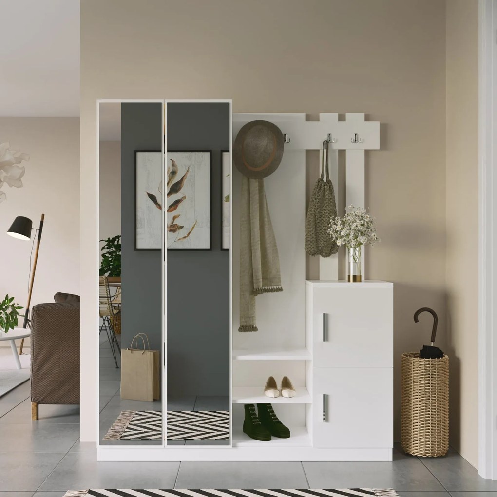 Cabide de Entrada DD8 – Branco – 147,2x179,7x37,5 cm