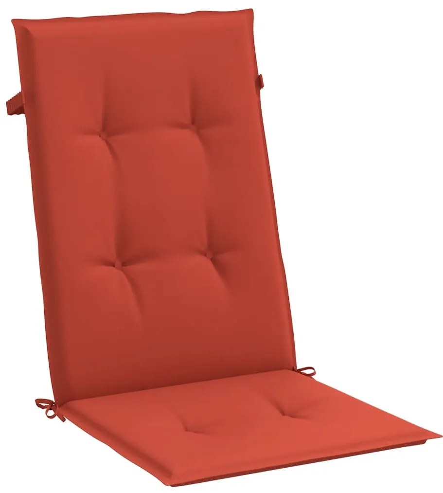 Almofadões cadeiras altas 2 pcs mesclado tecido vermelho