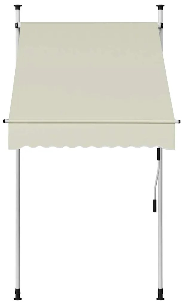 Toldo retrátil manual 100 cm creme
