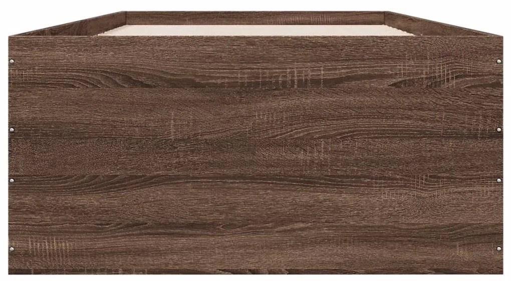 Estrutura de cama 90x190 cm derivados madeira carvalho castanho