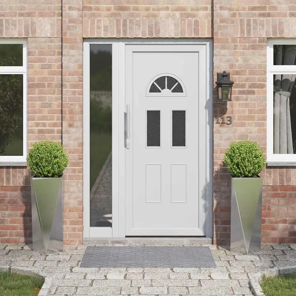 vidaXL Floreira 2 pcs Prateado 30 x 30 x 75 cm Aço inoxidável