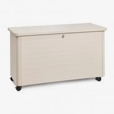 Baú De Arrumação Para Jardim Em Aço Forzan Tapioca Bege & 500 L - Sklum