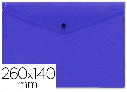 Bolsa Porta Documentos com Fecho de Mola Formato 26x14 cm Cor Azul