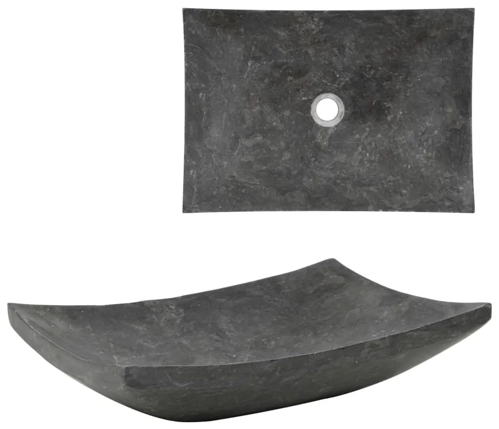 Lavatório 50x35x12 cm mármore preto