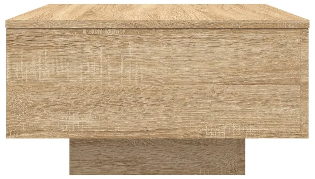 Mesa de centro com luzes LED 55x55x31 cm carvalho sonoma
