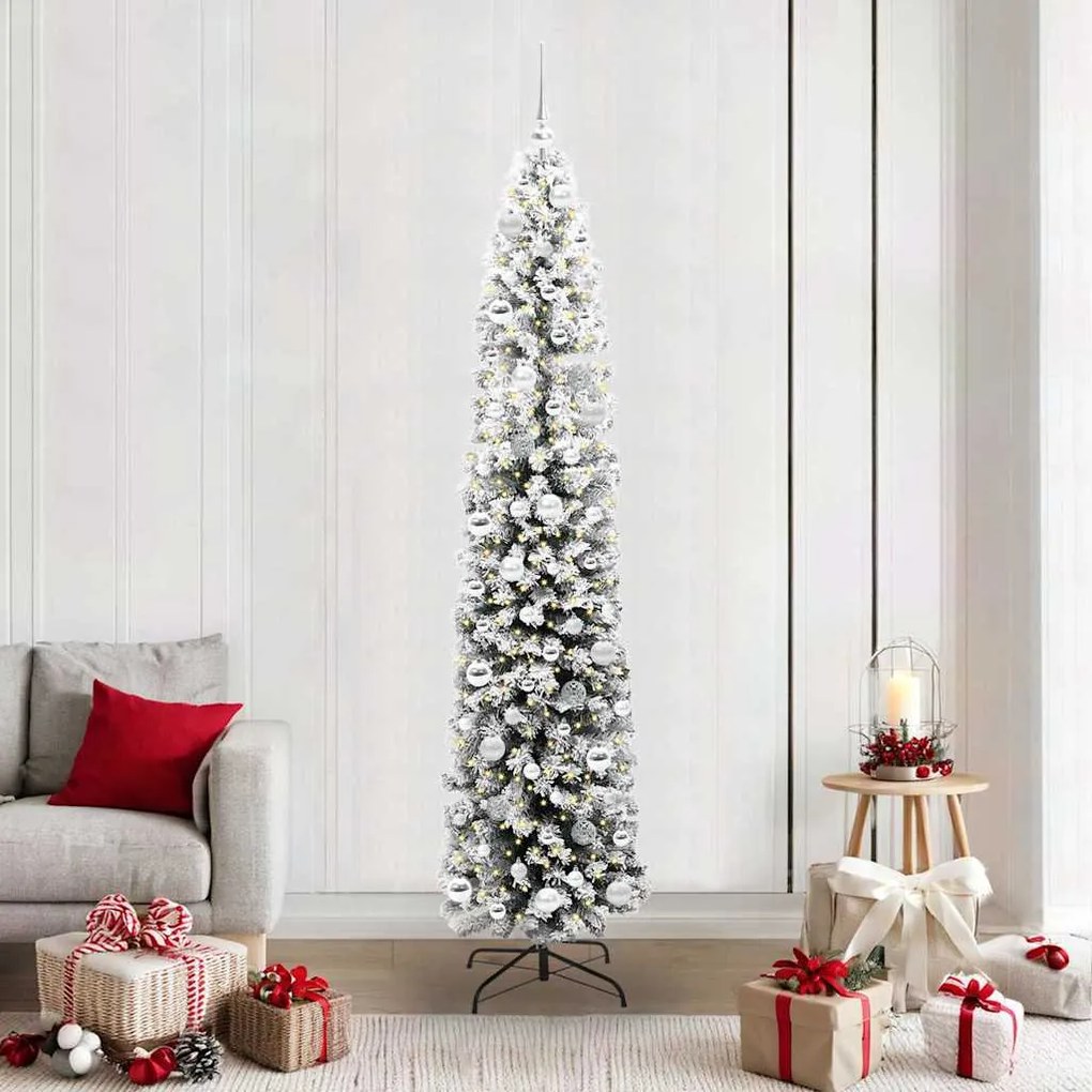vidaXL Árvore de Natal Artificial Verde 210 cm PVC e Aço e Plástico