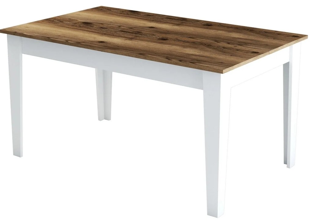 Conjunto de Mobiliário de Sala de Estar Milan500 – Nogueira e Branco –