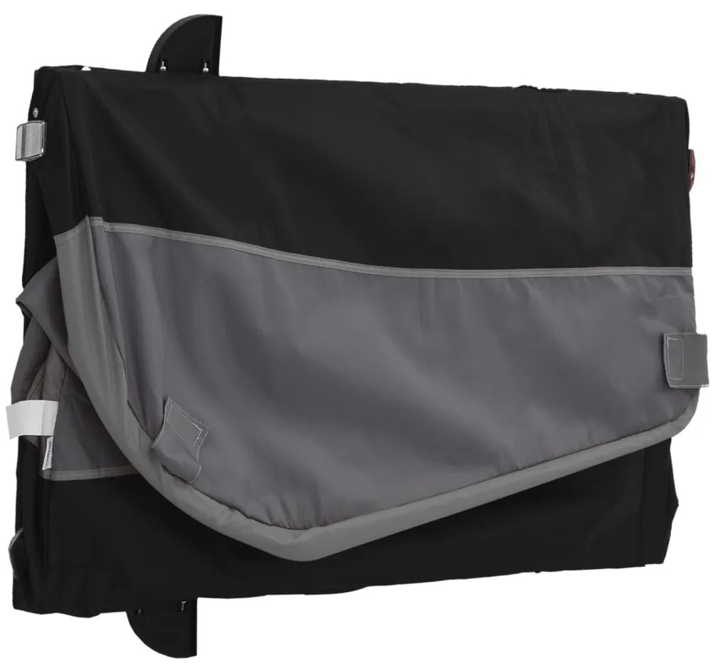 Reboque para bicicleta 30 kg ferro preto e cinza