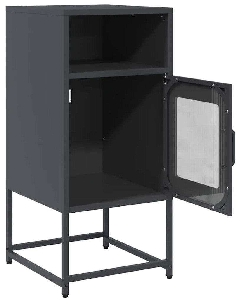Mesa de cabeceira 36x39x78 cm aço laminado a frio antracite