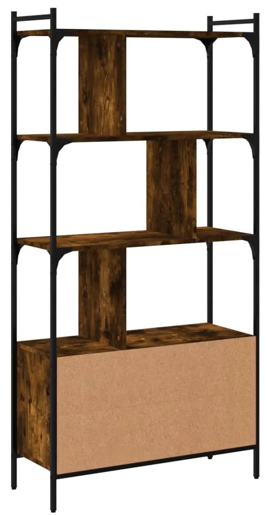 Estante c/ portas 76,5x30x154,5cm deriv.madeira carvalho fumado