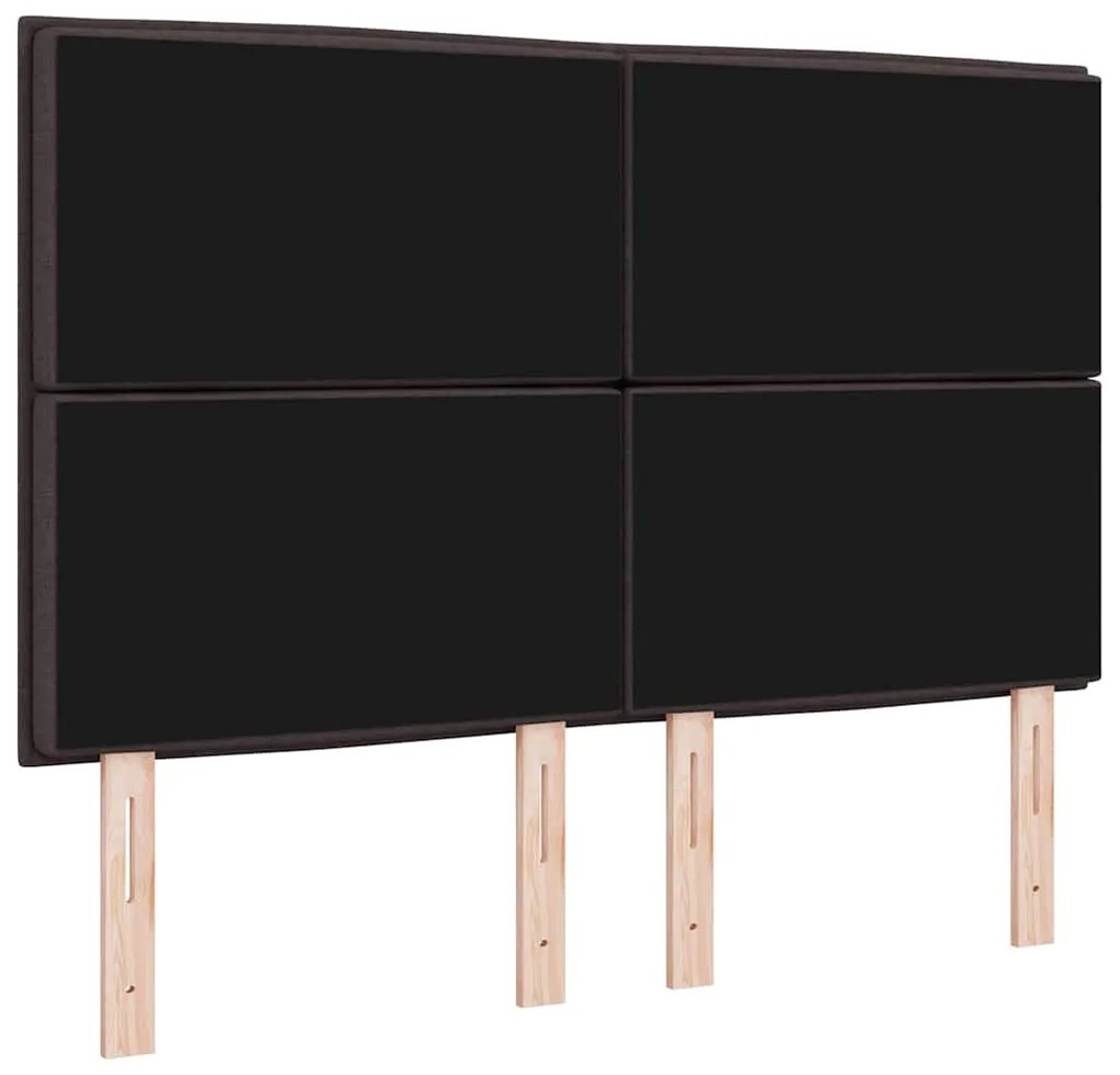 Cabeceira LED Design Linhas Castanha Escura 72 cm Tecido
