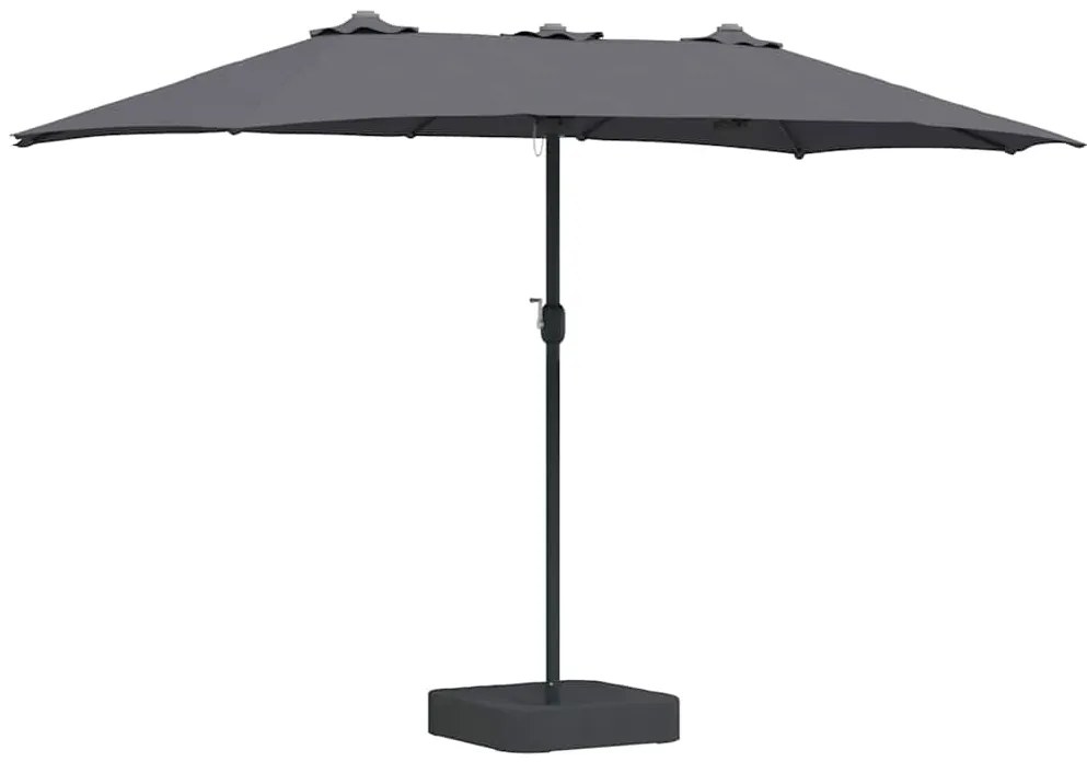 Guarda-sol de Jardim Antracite 385 x 209 x 244 cm tecido
