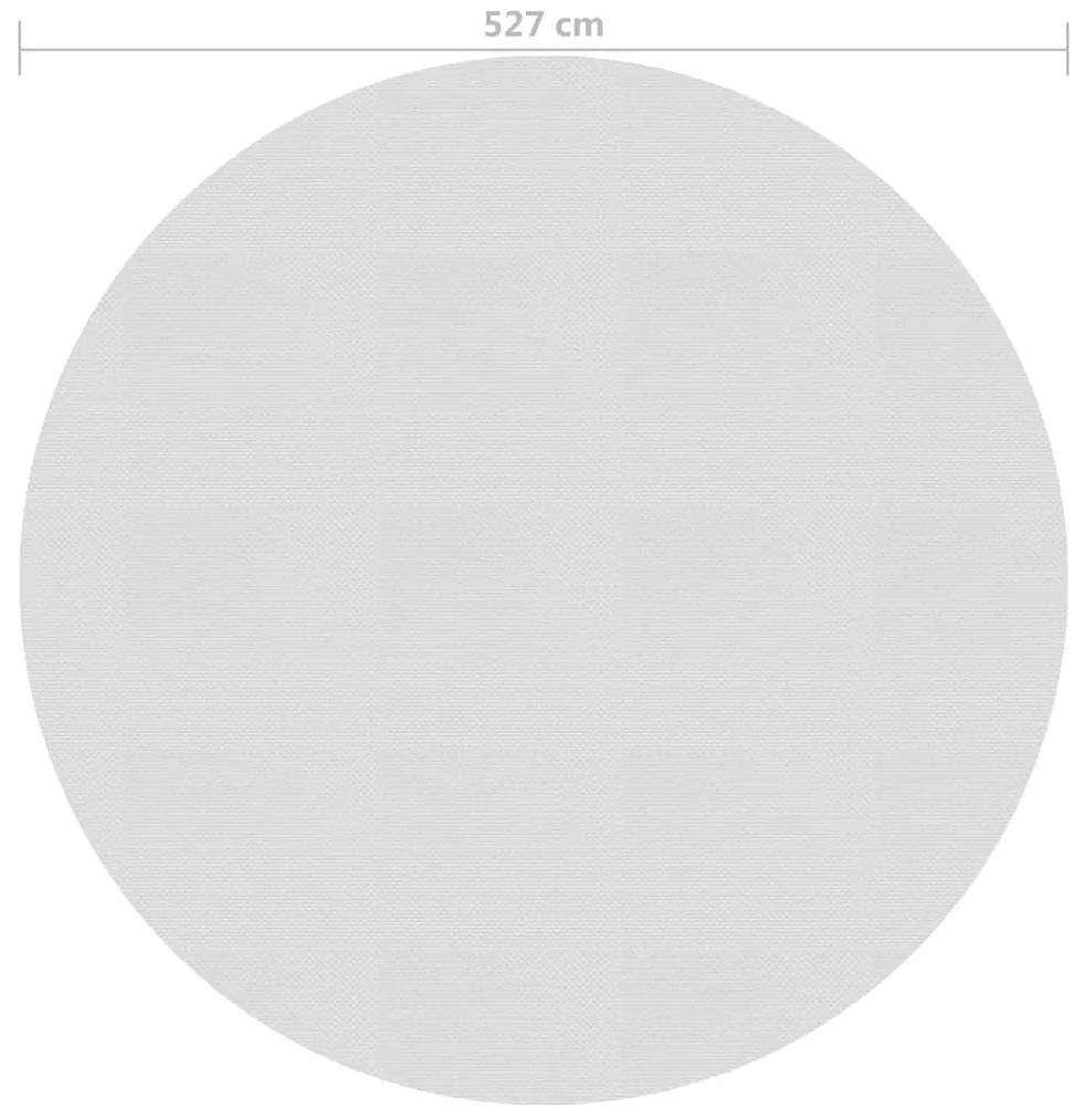 Película p/ piscina PE solar flutuante 527 cm cinzento