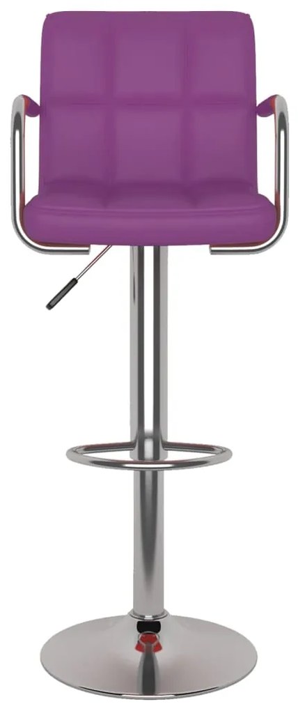 Bancos de bar 2 pcs couro artificial roxo