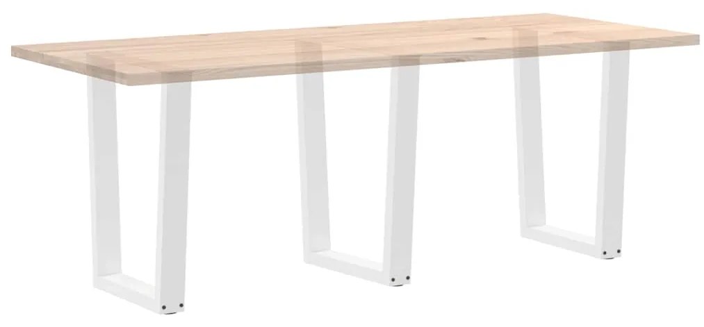 Pernas para mesa de jantar em V 3 peças, branco, 70x(72-73,3) cm, aço