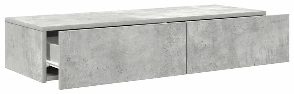 Prateleira parede c/ gavetas 100x36x19 cm derivados de madeira