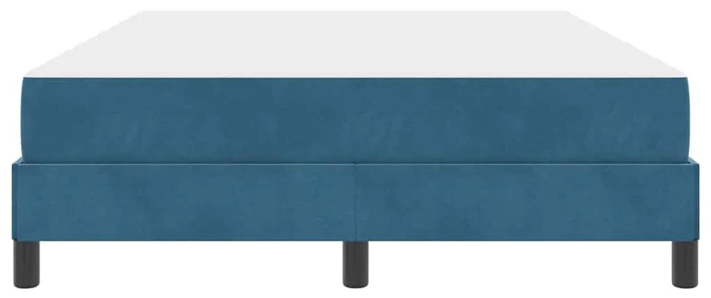 Cama box spring com colchão Azul Escuro 140 x 200 cm Veludo