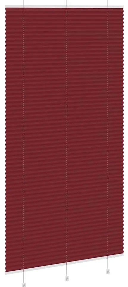 Plissado Cego Bordéus Vermelho 110x200 cm Largura Tecido