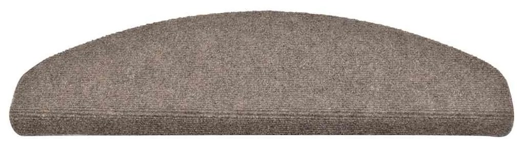 Tapetes de escada autoadesivos 30 pcs 65x21x4 cm creme