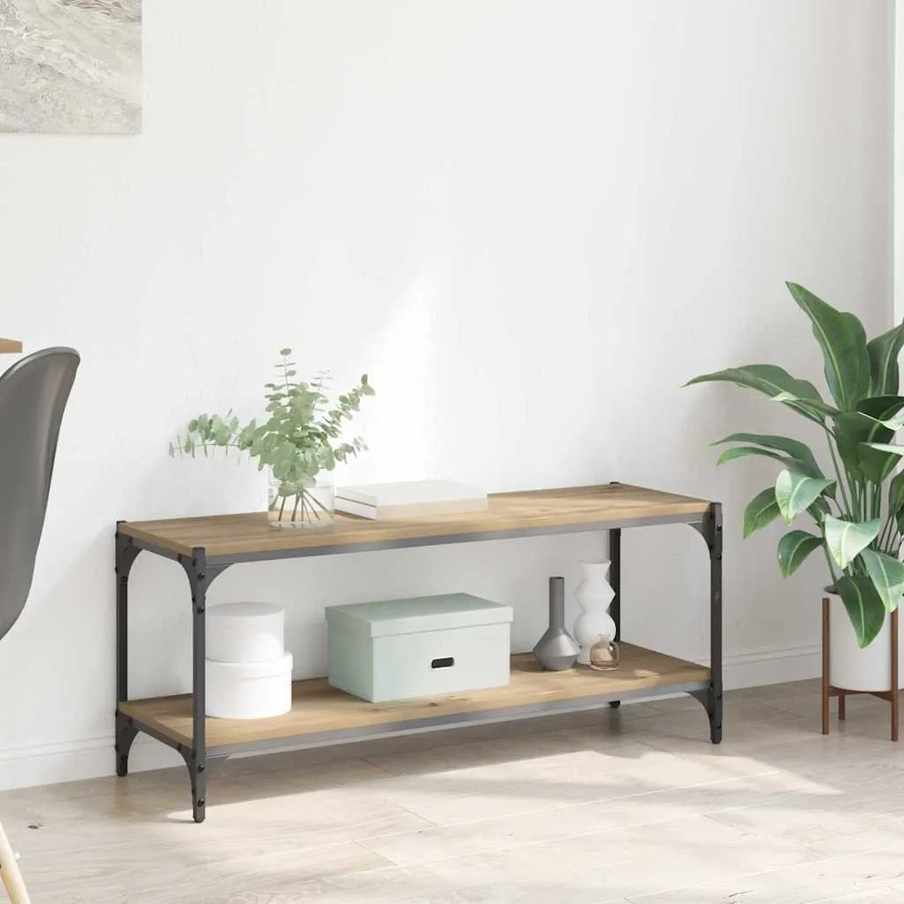 vidaXL Gabinete para TV Carvalho Artesanal 100x33x41cm