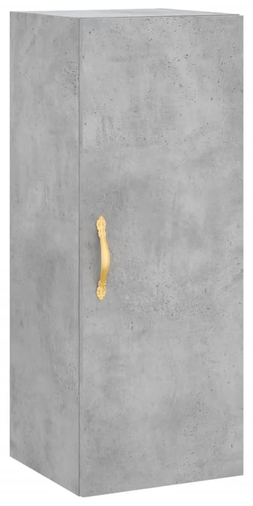 Armário alto 34,5x34x180 cm madeira processada cinza cimento