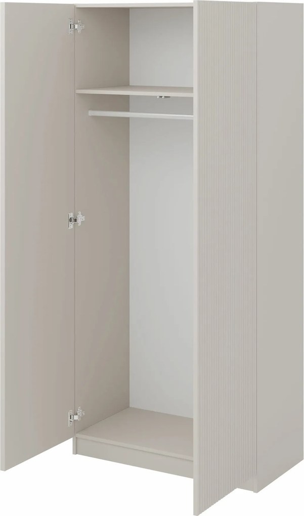 Roupeiro Lunole 113, Caxemira, 220x103x55cm, 74 kg, Portas para roupeiro: Com dobradiças