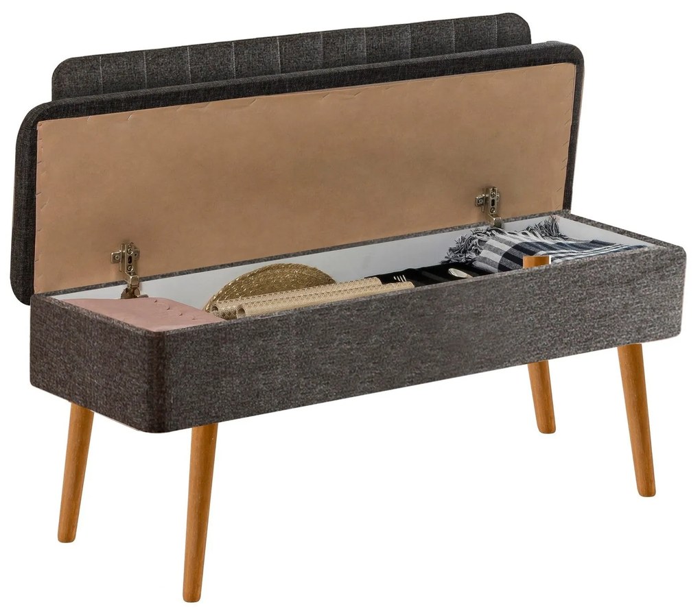 Banco Vina – Atlantic Pine Anthracite – 110 cm x 82,5 cm x 40 cm