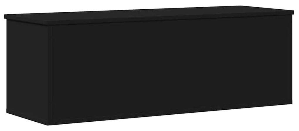 Caixa de arrumação 102x35x35 cm derivados de madeira preto