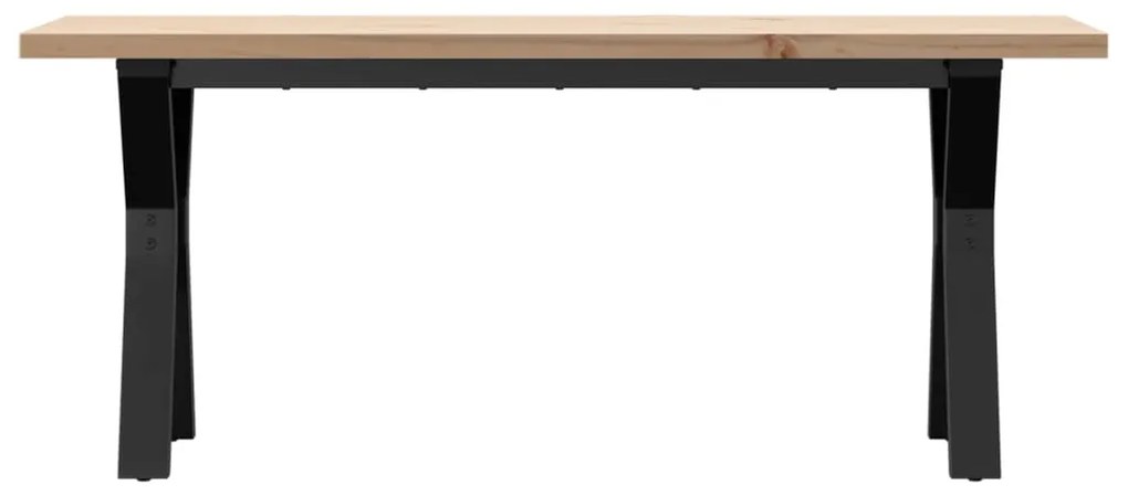 Mesa de centro estrutura em Y 110x40x45,5cm pinho/aço