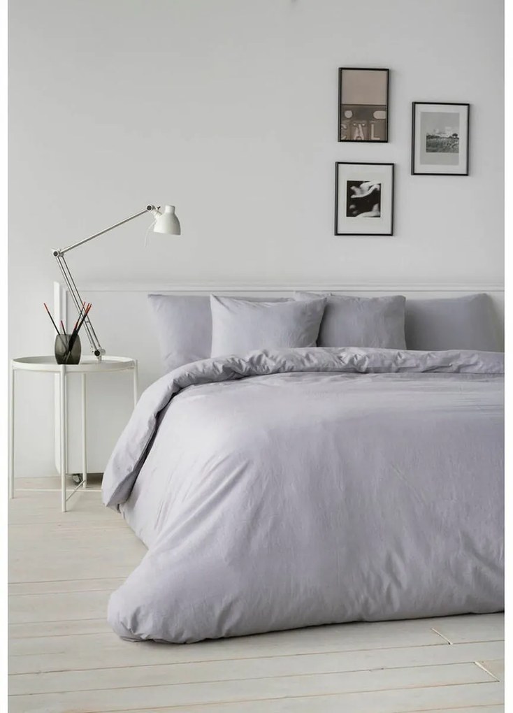 Capa nórdica Naturals Lino Cinzento - Cama de 150 (240 x 220 cm)
