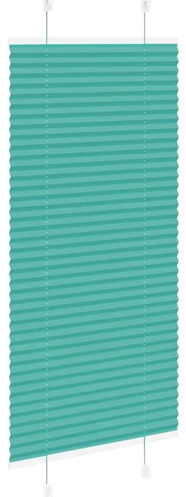 Gasolina verde Plissada Cega 55x100 cm Largura Tecido 54,4 cm