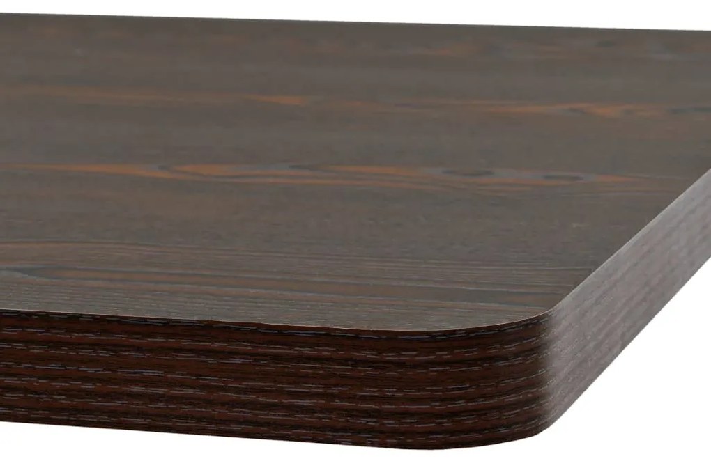 Mesa bistrô em MDF e aço quadrada 80x80x75 cm cinzento escuro