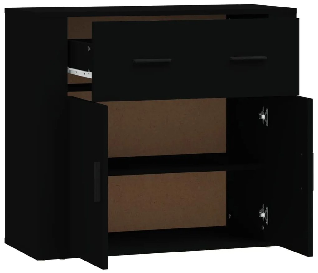 Aparador 80x33x70 cm derivados de madeira preto