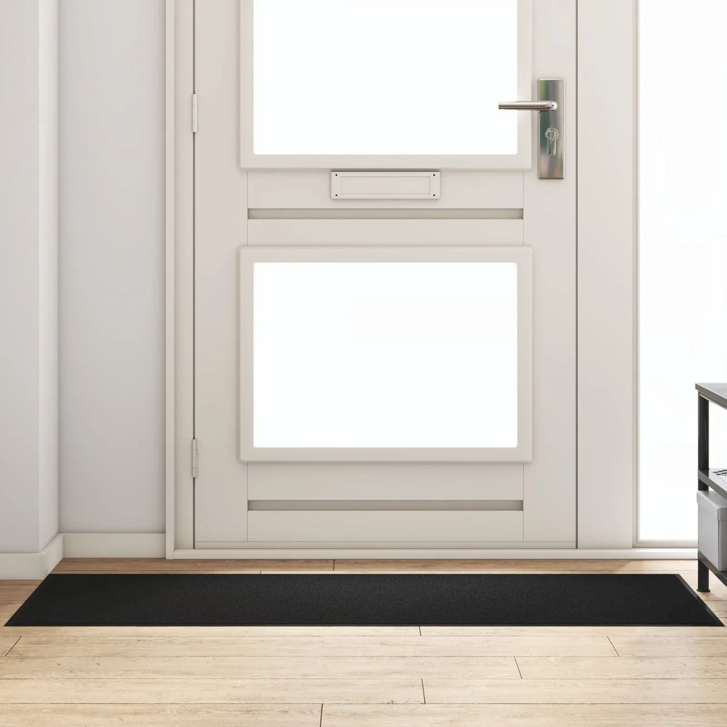 Capacho Retangular vidaXL Preto 60x180 cm